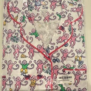 Roller Rabbit CT Monkey Polo Pajamas set Lilac